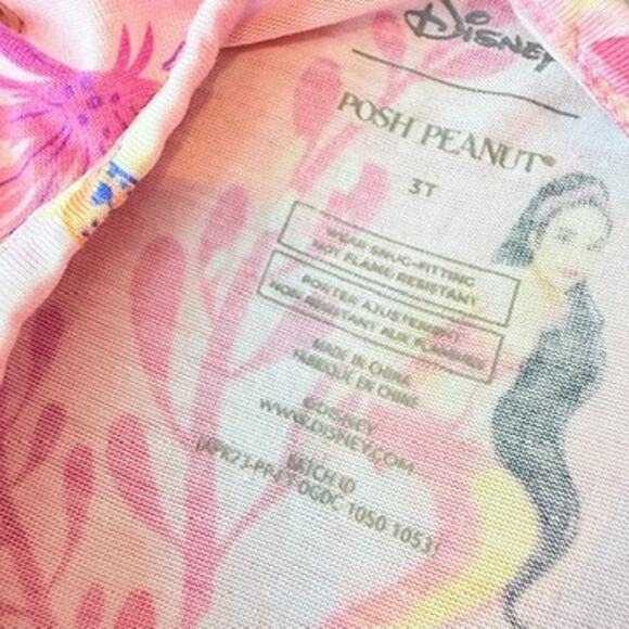 Posh Peanut 3T Disney Little Mermaid Dancing Beneath the Waves Convertible PJ's - Picture 4 of 9
